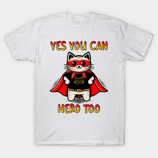 Super Hero Cat T-Shirt by ilhnklv